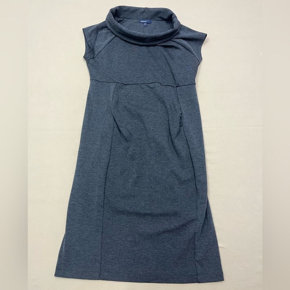 Gap Women's Charcoal Gray Maternity Shift Mock Neck Dress Dress Size Small